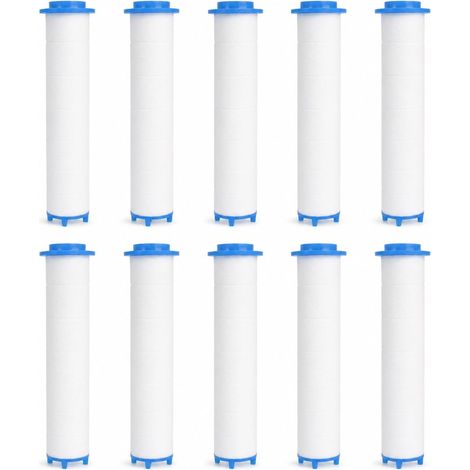 10 PCS Filtres en Coton PP pour Pommeau de Douche, Cartouches Filtrantes de Remplacement 10,5 x 2,5 cm, Filtre à Eau pour Douche Compatible avec Différents Systèmes de Salle de Bain (1/5)