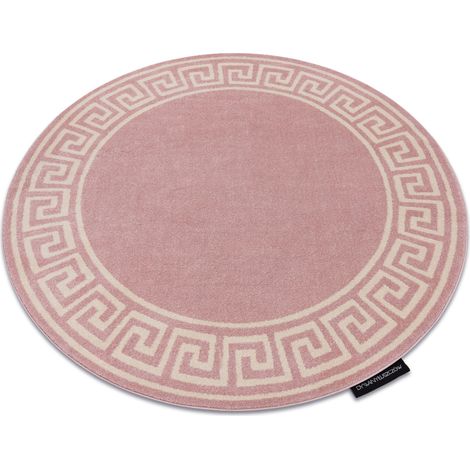 Tapis HAMPTON Grecos cercle rose pink cercle 160 cm