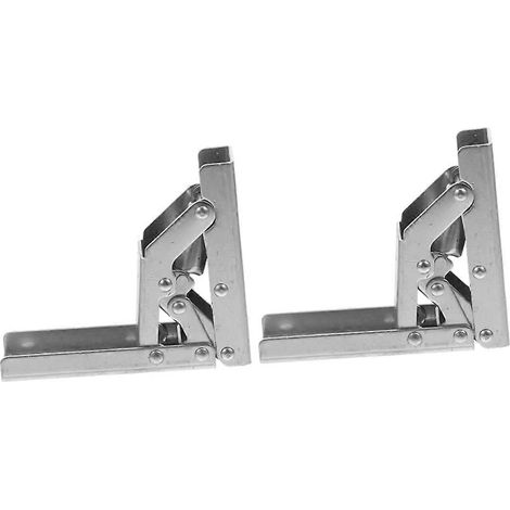 Set aus 2 klappbaren Regalträgern mit unsichtbaren Scharnieren für wandmontierte Schreibtische, platzsparend, stabile Arretierung (1/5)