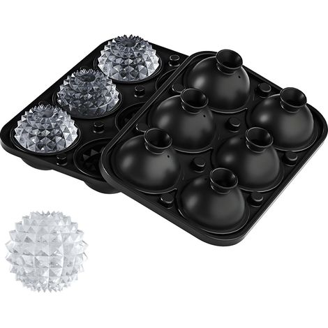 Moule Gros Glacon Golf, Moule à glaçons Rond de 4 2.2 Pouces Pour Cocktails, Balle de Golf Whisky, moule silicone glaçon pour Cadeaux de Golf (6balls), moule à glaçon sphere