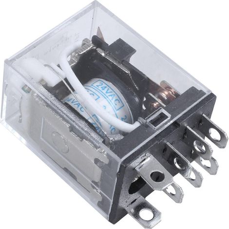 Relais électromagnétique JQX-13F LY2 AC 24V à bobine, 8 broches, DPDT, LED rouge