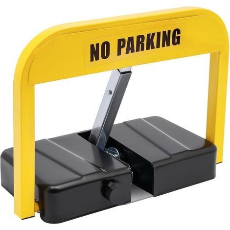 Cerradura de estacionamiento con 2 controles remotos, cerradura de estacionamiento automatizada, cerradura de estacionamiento con protección de tope de 25°, juego de cerradura para poste de automóvil  (1/5)