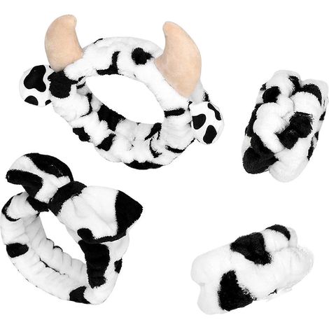 Ensemble de 4 bandeaux de spa pour le lavage du visage : mignons, pratiques et indispensables pour se maquiller et prendre soin de sa peau. (1/5)