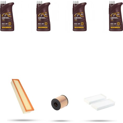 Kit tagliando 3 FILTRI e 4L OLIO compatibile con Citroen C-Elysee 1.6 vti 85kw dal 2012 (1/5)