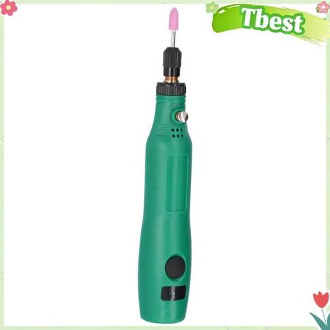 Tbest Mini broyeur électrique Mini Electric Grinder Gringing Pen Set 3 Viets D'outils Portables sans Fil bricolage perceuse (1/5)