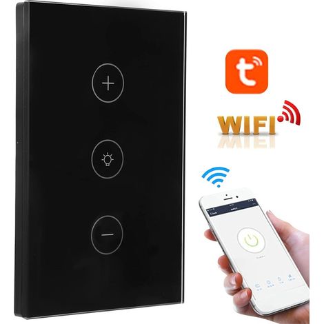 Tuya Interruttore Dimmer Touch Smart WiFi e Bluetooth per Luci  Colore: Nero (1/4)