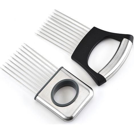 Coupe-oignon - Support en Acier Inoxydable - Pour Oignon Pomme de Terre Tomate Avocat Concombre - 1 Pièce (1/5)