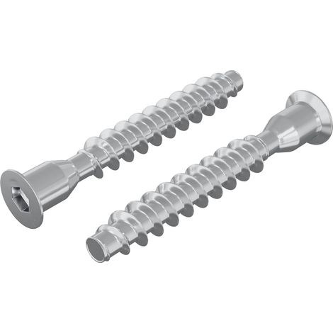 Confirmat Screws 2 pcs Silver Ø7 x 50 mm Metal vidaXL