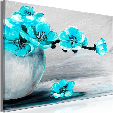 Quadro - Lightness of Light (1 Part) Wide Blue - 90x60 (1/4)