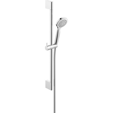 Duravit Universal Set de douche Chromé brillant, barre réglable 70 cm, douchette 97mm 1 jet et flexible anti-torsion (1/5)