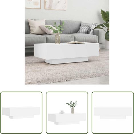 Wohnzimmer Couchtisch -  Couchtisch Weiß 100x49,5x31 cm Holzwerkstoff (1/5)