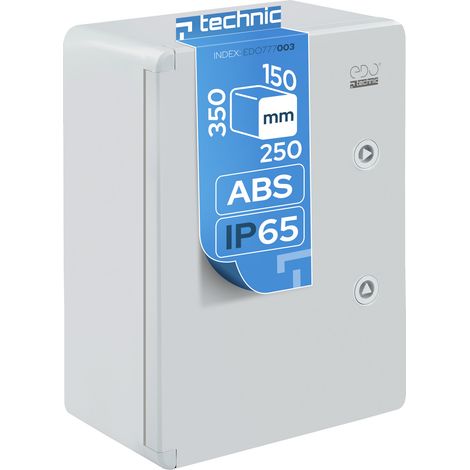 Edo Coffret électrique nu étanche IP65 IK10 en ABS 250 x 350 x 150 mm - montage en saillie