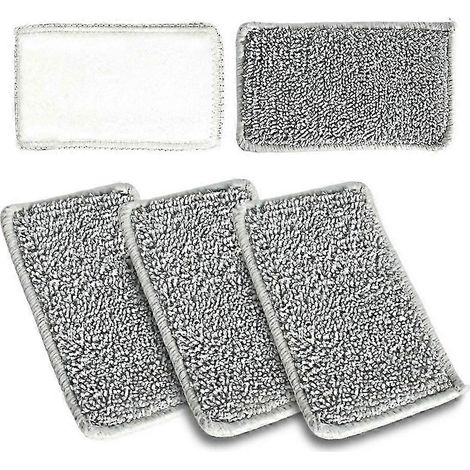 Tampon de nettoyage pour machine à expresso, serviette réutilisable en microfibre, compatible avec les buses vapeur et les bacs d'égouttage, fermeture Velcro, gris FDQ. (1/5)