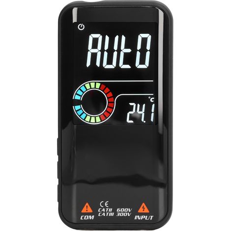Multimètre numérique rechargeable à sélection automatique de la gamme, haute précision, mesure de tension AC/DC avec écran LCD couleur (1/5)