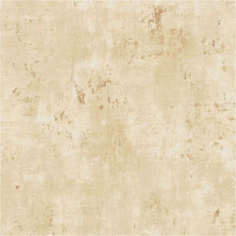 Plaster look wallpaper wall Profhome 396705 hot embossed non-woven wallpaper textured with tangible texture and metallic highlights beige gold 5.33 m2 (1/5)