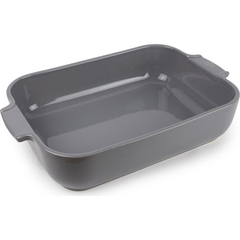 PEUGEOT - Teglia rettangolare in ceramica - 36 cm x 22 cm x 6,8 cm - Capacità: 3,8 L - Garanzia 10 anni - Made in France - Colore grigio chiaro (1/5)