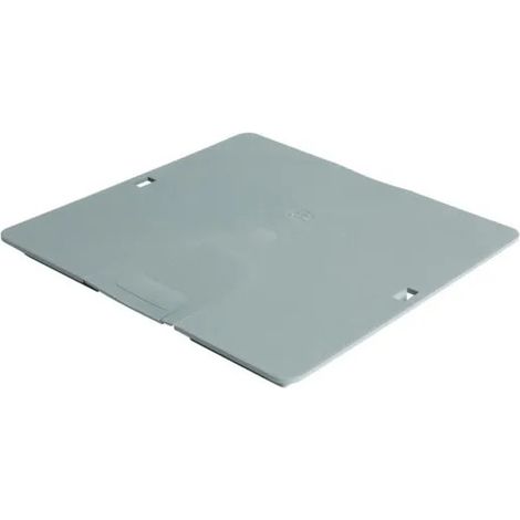 Nicoll – Couvercle piéton clipsable 30x30 gris – Corps monobloc avec emboîtures femelles – Prédécoupe pour descente E.P. – Classe A15