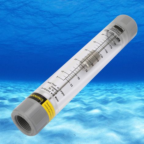 Débitmètre à tube en plexiglas acrylique LZM-25G pour eau, filetage interne G1 pouce (5-50 GPM) (1/5)