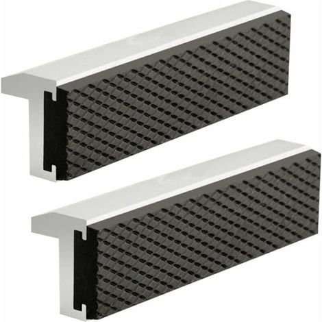2 Pcs Mâchoires de protection de l'étau, mâchoires de rechange en aluminium avec aimants Accessoires pour mâchoires extra souples Caoutchouc en alliage d'aluminium de 125 mm Accessoires pour pinces (1/4)