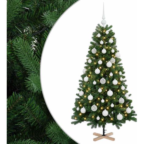 Artificial Christmas Tree with Bauble 150 cm 150 LEDs vidaXL (1/5)