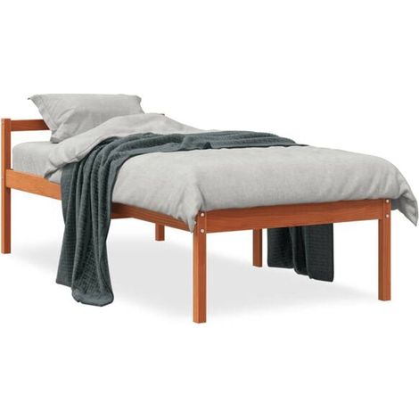 Lit pour personnes âgées (matelas non inclus) 75 x 190 cm en pin massif (1/5)