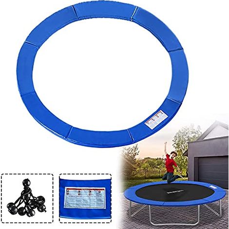 Bâche pour Trampoline Couverture de rebord de trampoline Ø366cm Couverture de trampoline Protection UV Résistant - Bleu NAIZY