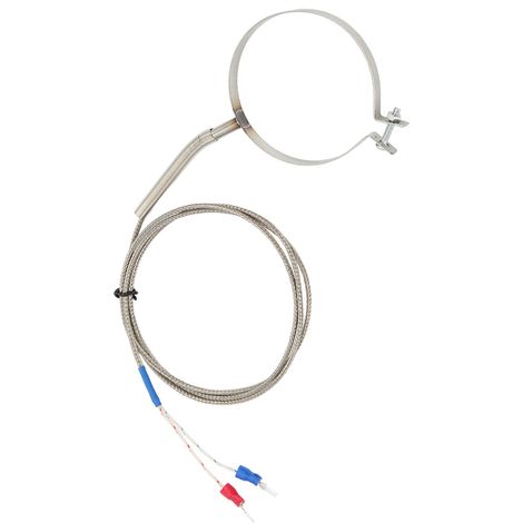 Thermocouple en acier inoxydable 60 mm, filetage de type CK, 0-400 °C, pour applications industrielles, longueur 1 m / 3,3 pi (1/5)