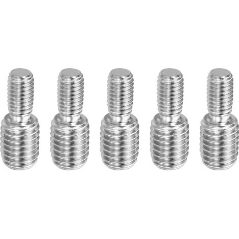 M8M1230 Boulon à Vis à Goujon Fileté à Double Extrémité, Lot de 5 Boulons de Tige en Acier Inoxydable 304 avec Filetage Réducteur pour Quincaillerie de Meuble, Longueur 31 mm (1/5)