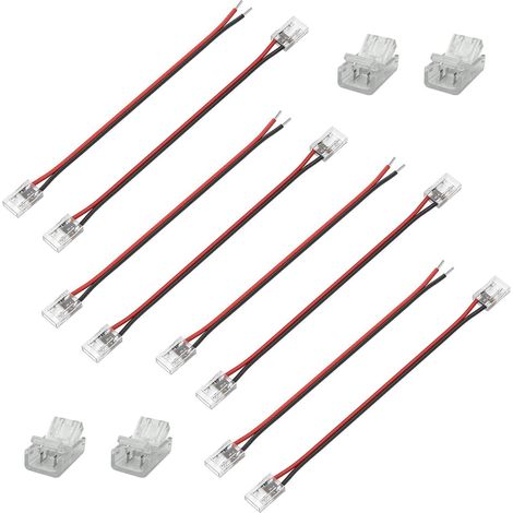 12PCS Connecteur LED Bande Flexible 3528 2835 2 Pin - Câble Adaptateur Jumper 8 mm, Forme de 8mm (1/5)