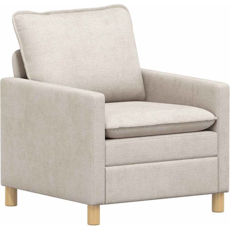 Sofa Creme 76 x 81 x 87,5 cm Polyester vidaXL (1/5)
