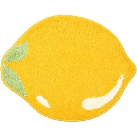 Tapis de bain citron, tapis antidérapant à motif fruité, tapis de cuisine, décoration de salle de bain jaune citron, tapis amusant pour enfants (1/3)
