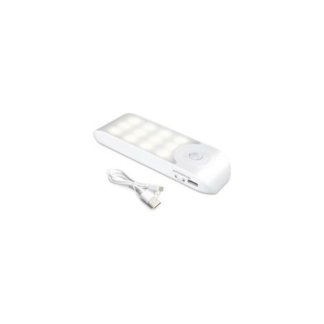 Blanc Veilleuse LED Rechargeable,Automatique Lampe Led Détecteur De Mouvement, Lumière Murale Magnetique Portable, pour Placard [12 LED] [3 Modes] (1/5)