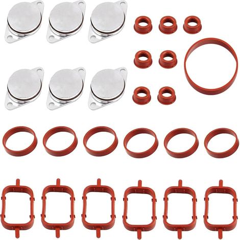 11612245439 Lot de 6 joints de pont d'admission de 33 mm pour E87, E90, E91, E92, E93, E81, E82, E46, E39, E60, E61, E83 X3, E53 X5 (1/5)