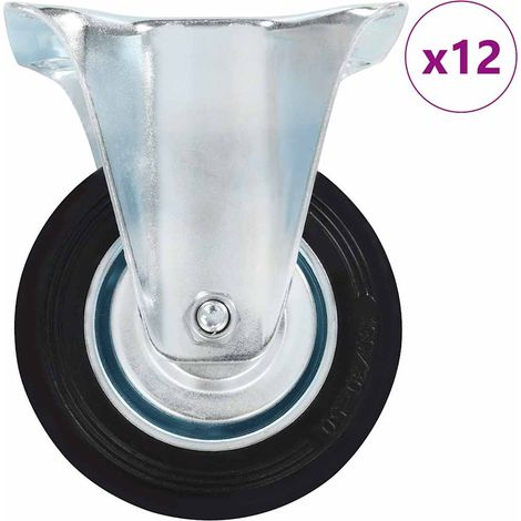 vidaXL Ruedas fijas 12 unidades 100 mm (1/5)