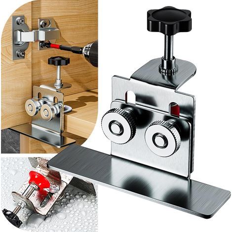 Quick-Install Cabinet Door Installation Tool,Adjustable Cabinet Door Installation Clamp,Cabinet Door Installation Positioner,Versatile Cabinet Hardware Jig 2pcs (1/5)