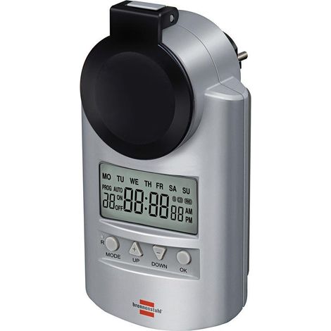 Brennenstuhl Primera-Line DT IP44 Programmateur numérique argenté