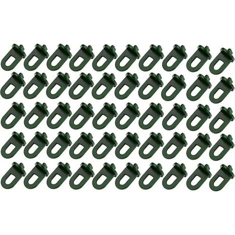 Greenhouse Twist Clamp, 100pcs Greenhouse Twist Clamp Kit, Plastic Twist Clamp, Green Fastener Extension Corner Clamp for Aluminum Greenhouse, Insulation Mesh, Sun Shade (1/4)