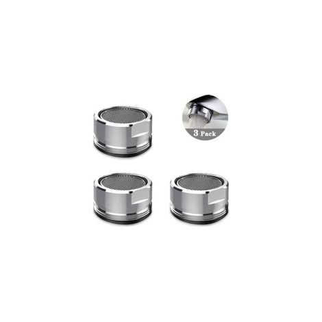 3-piece chrome-plated brass tap aerator – Soft and economical flow for kitchen & bathroom – Quick installation