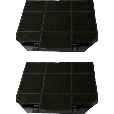 Trade-Shop Aktivkohlefilter 265x235mm ersetzt Whirlpool Bauknecht 484000008776 Type244, Bosch Balay Neff 00668491 LZ54951 DHZ5476 652477 650458 - 2 Stück