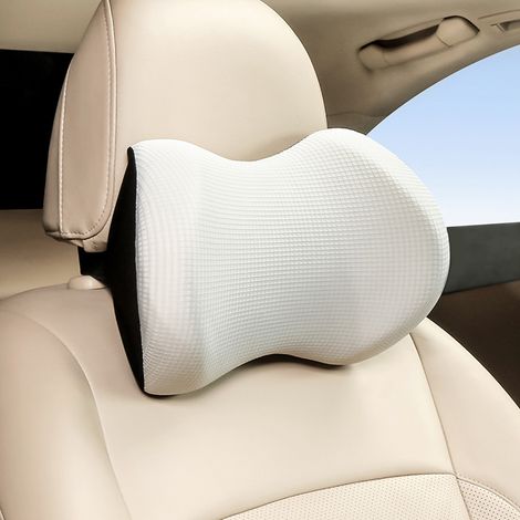 Cuscino poggiatesta per auto (bianco)