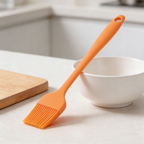 Brosse culinaire professionnelle au silicone - Kit de pinceau multifonction - Taille 20.5x3.5cm - 5 couleurs - Résistance thermique haute - Matériau grade alimentaire - Ergonomique pour barbecue, pâti (1/5)