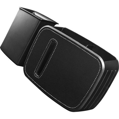 Poubelle de voiture amovible, poubelle arrière, boîte de rangement noire pour poubelle de voiture (1/5)