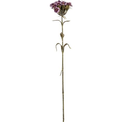 Purple Dianthus Spray Artificial Flower - Plastic - L14 x W14 x H55 cm - Purple