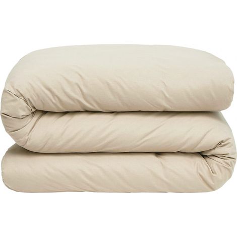 Housse de couette coton beige / vert et motif 240 x 220 cm - TALI 7885 (1/5)