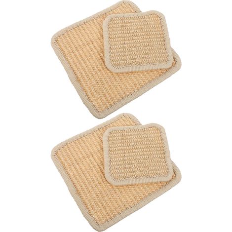 Lot de 4 dessous de plat en sisal, 13 cm et 20 cm, naturel (1/5)
