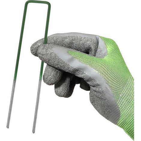 Piquets De Jardin - Acier Laqué - 15 Cm X 3 Mm - Pour Paillage Toile Anti-Weeds Et Clôtures - 45 Pièces (1/4)
