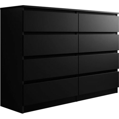Mirjan24 – Commode Comfivo 162 – 8 tiroirs – Dimensions 100x138x40cm – Panneau stratifié avec chants en PVC – Design moderne sans poignées