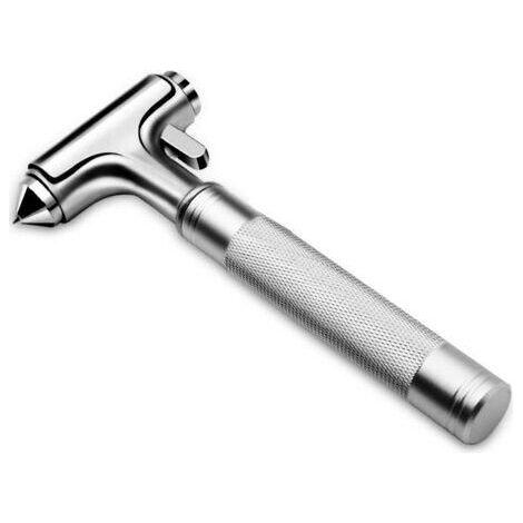 BUNTHAUS Marteau de sécurité en métal avec Brise fenêtre et Coupe Ceinture de sécurité, Outil de Sauvetage d'urgence en Alliage d'aluminium pour la Voiture, (1/5)