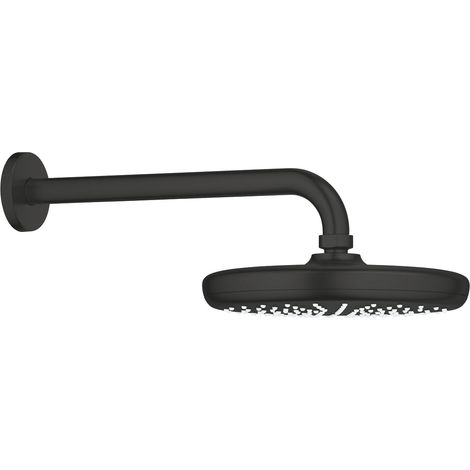 GROHE 10 221 824 TEMPESTA 210 Conjunto de ducha mural con brazo de 286 mm, 1 chorro Negro mate - ref: 10 221 824
