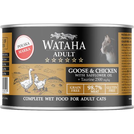 Chasse Wataha pour chat adulte, oie et poulet 200g